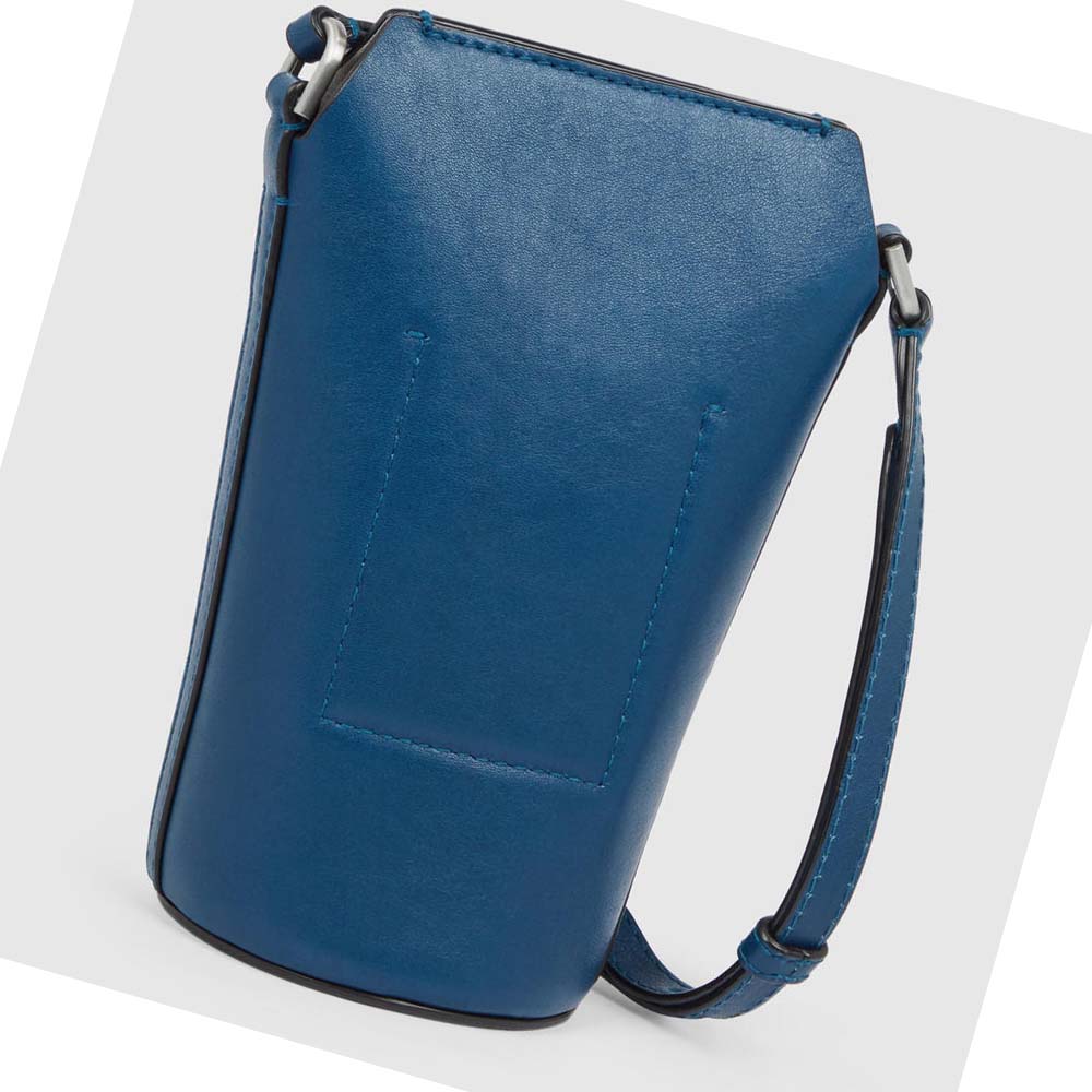 Men's Ecco HYBRID POT Bags Blue | USA 692VRW